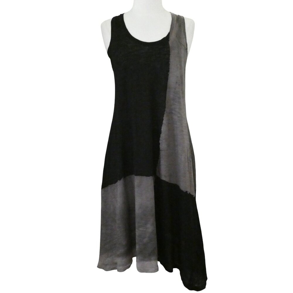 GILDA MIDANI flared tank dress sz M colorblock